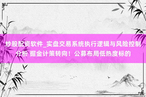 炒股配资软件_实盘交易系统执行逻辑与风险控制分析 掘金计策转向！公募布局低热度标的